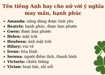 Xu hướng đặt tên tiếng Anh hay cho nữ đang dần trở nên phổ biến