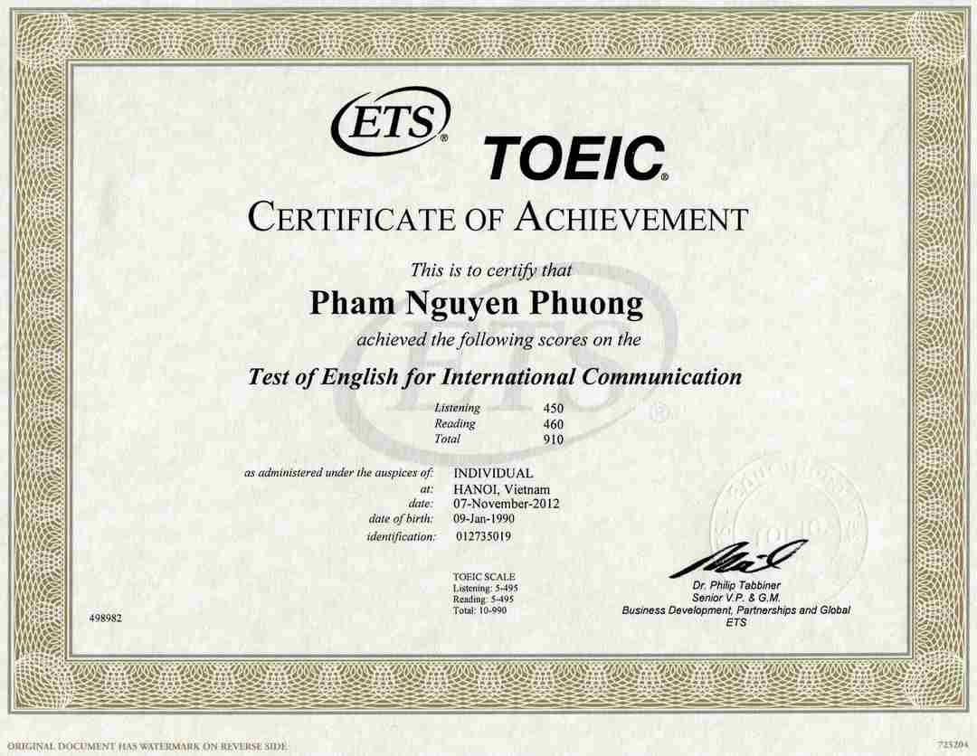 Lợi ích của việc có bằng Toeic