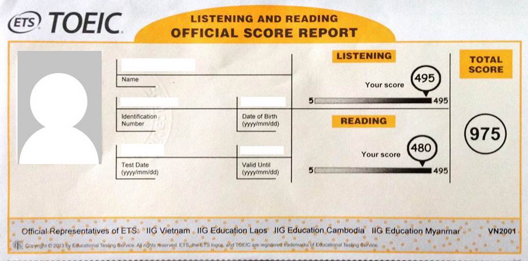 Lệ phí phải nộp khi thi bằng Toeic