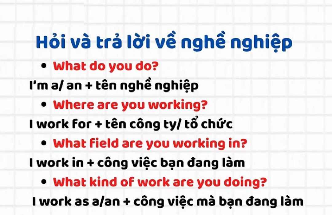 Hướng dẫn cách hỏi và giới thiệu nghề nghiệp bằng tiếng Anh