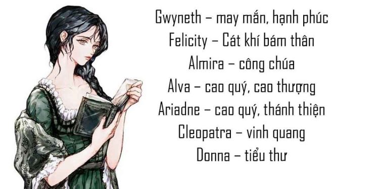 Cách sử dụng các tên tiếng Anh cho nữ trong các bài hát, truyện ngắn và các tác phẩm khác.
